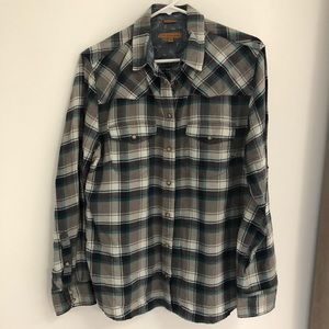 Plaid Pearl Snap Flannel Shirt